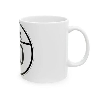 Iowa 00 1926 template (Iowa) (Road Sign) White Coffee Mug - Go Mug Yourself