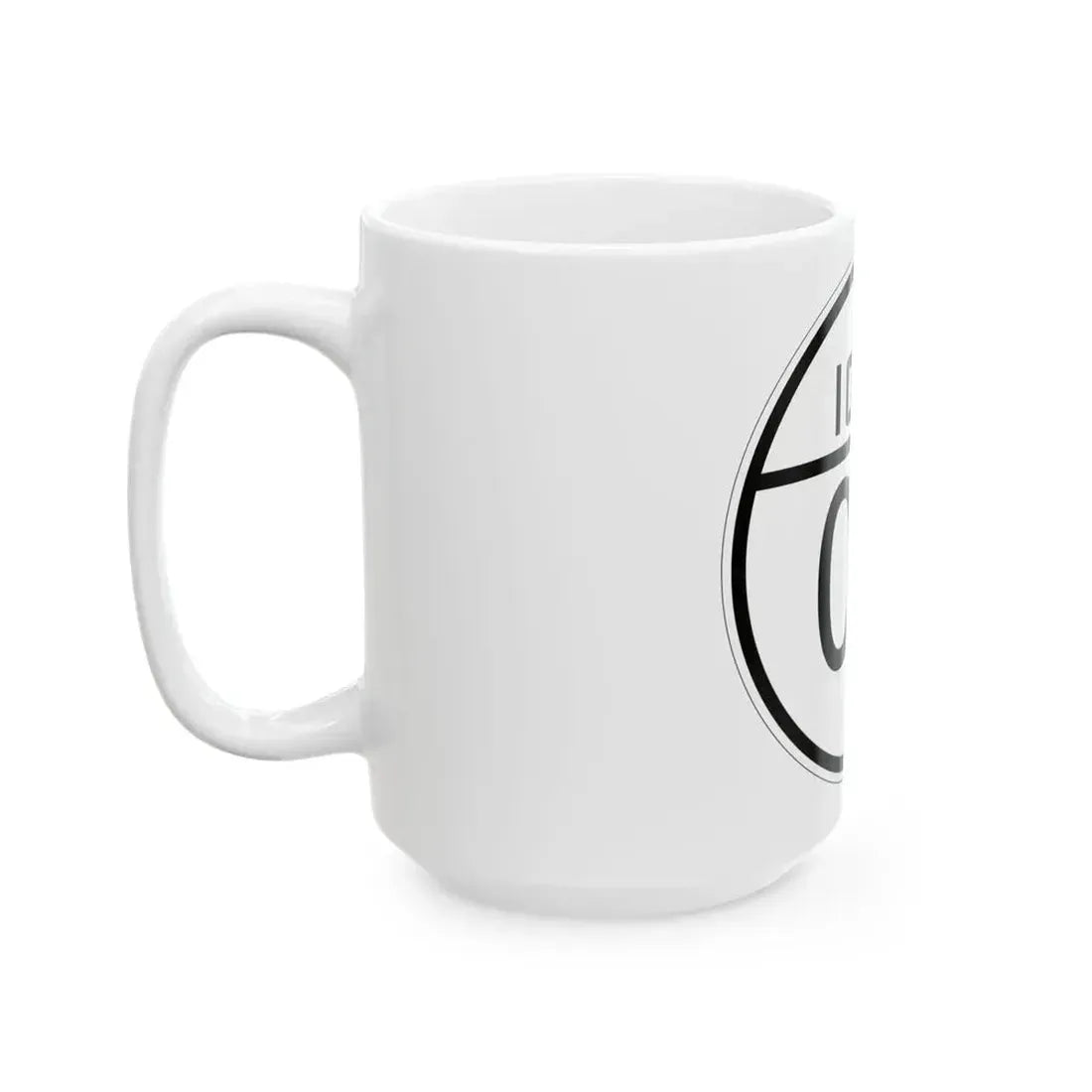 Iowa 00 1926 template (Iowa) (Road Sign) White Coffee Mug - Go Mug Yourself