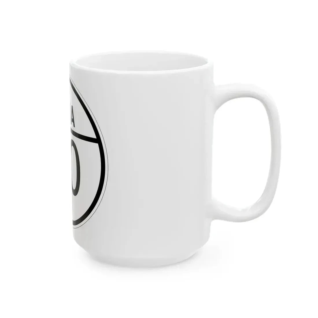 Iowa 00 1926 template (Iowa) (Road Sign) White Coffee Mug - Go Mug Yourself