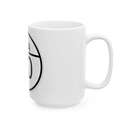 Iowa 00 1926 template (Iowa) (Road Sign) White Coffee Mug - Go Mug Yourself