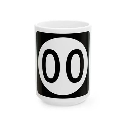 Iowa 00 (Iowa) (Road Sign) White Coffee Mug 15oz - Go Mug Yourself