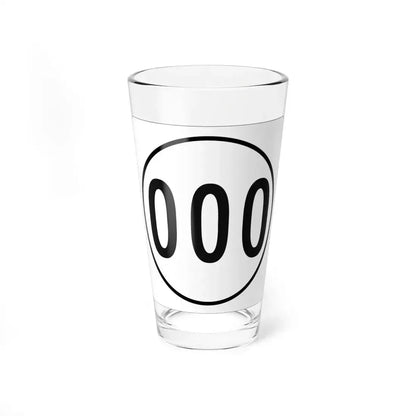 Iowa 000 1948 template (Iowa) (Road Sign) Pint Glass 16oz 16oz - Go Mug Yourself