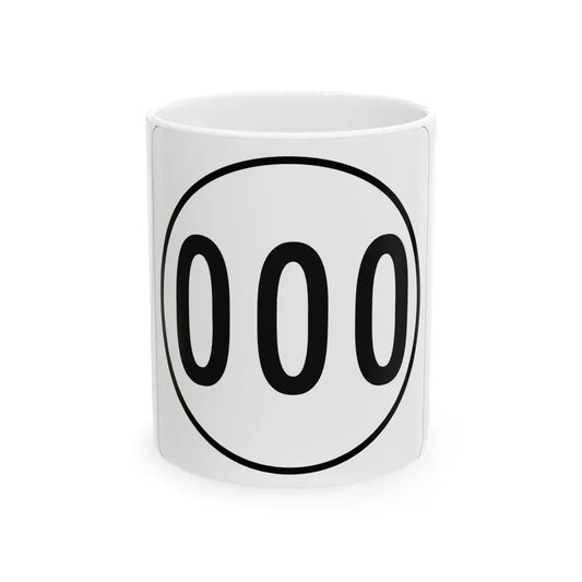 Iowa 000 1948 template (Iowa) (Road Sign) White Coffee Mug 11oz - Go Mug Yourself