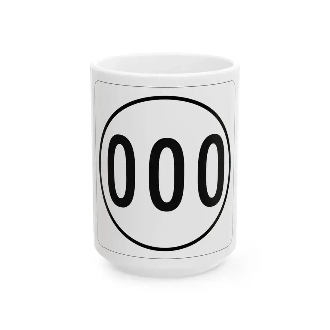 Iowa 000 1948 template (Iowa) (Road Sign) White Coffee Mug 15oz - Go Mug Yourself