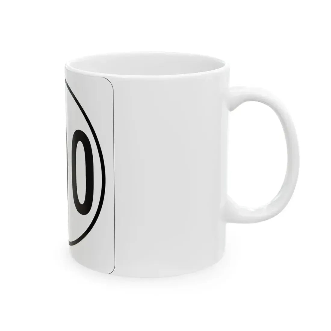 Iowa 000 1948 template (Iowa) (Road Sign) White Coffee Mug - Go Mug Yourself