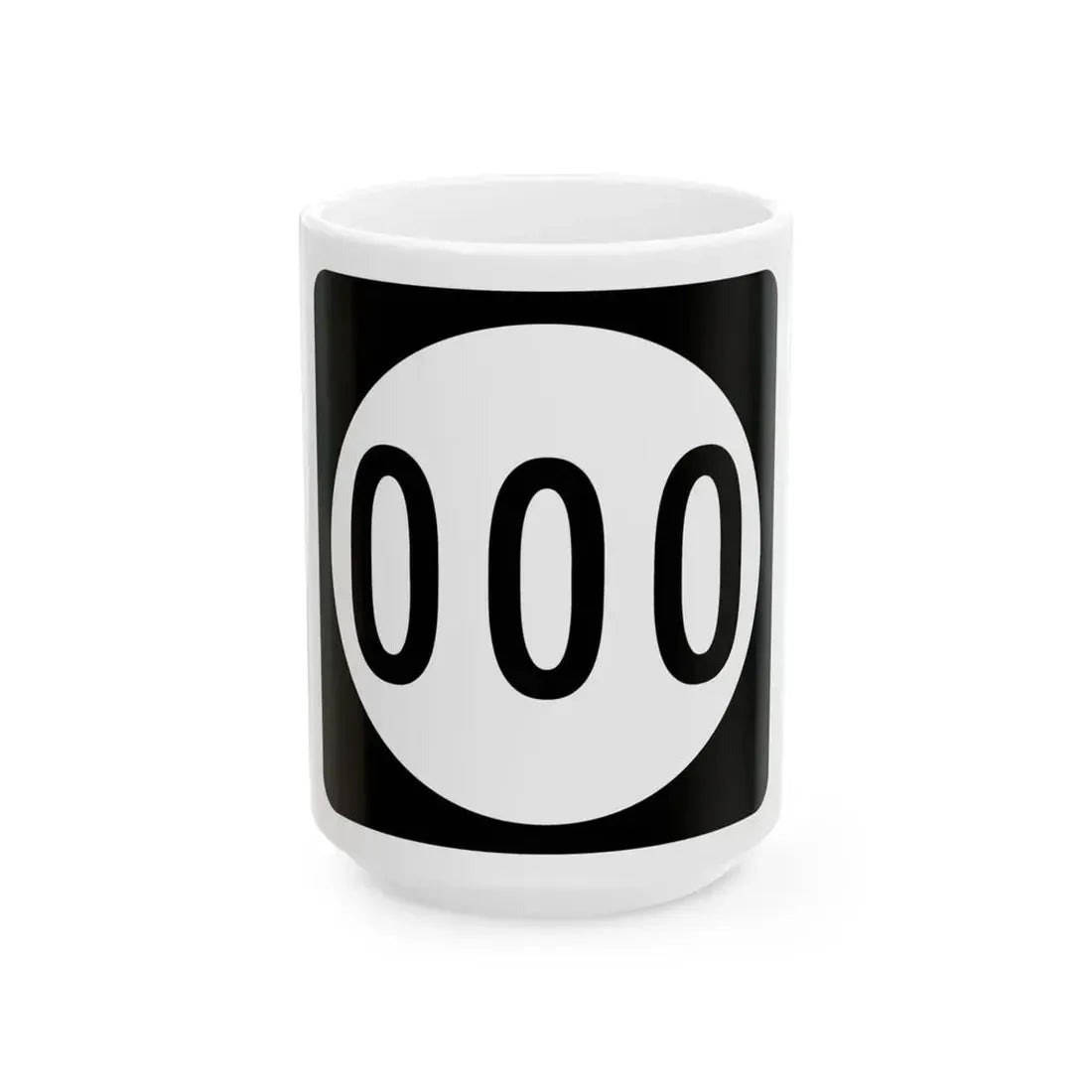 Iowa 000 (Iowa) (Road Sign) White Coffee Mug 15oz - Go Mug Yourself