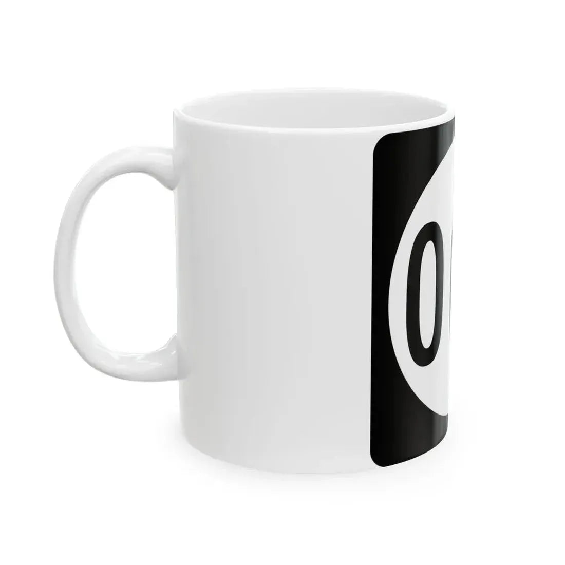 Iowa 000 (Iowa) (Road Sign) White Coffee Mug - Go Mug Yourself