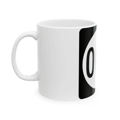 Iowa 000 (Iowa) (Road Sign) White Coffee Mug - Go Mug Yourself