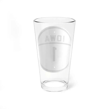 Iowa 1 1926 (Iowa) (Road Sign) Pint Glass 16oz - Go Mug Yourself