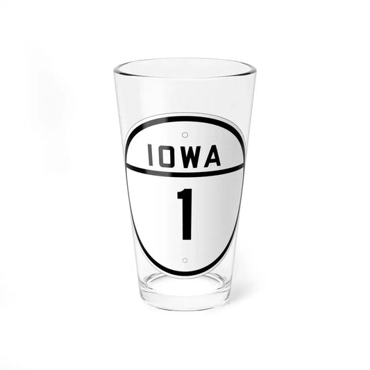 Iowa 1 1926 (Iowa) (Road Sign) Pint Glss 16oz 16oz - Go Mug Yourself