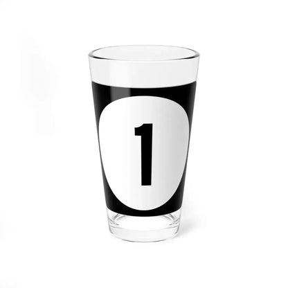 Iowa 1 (Iowa) (Road Sign) Pint Glass 16oz 16oz - Go Mug Yourself
