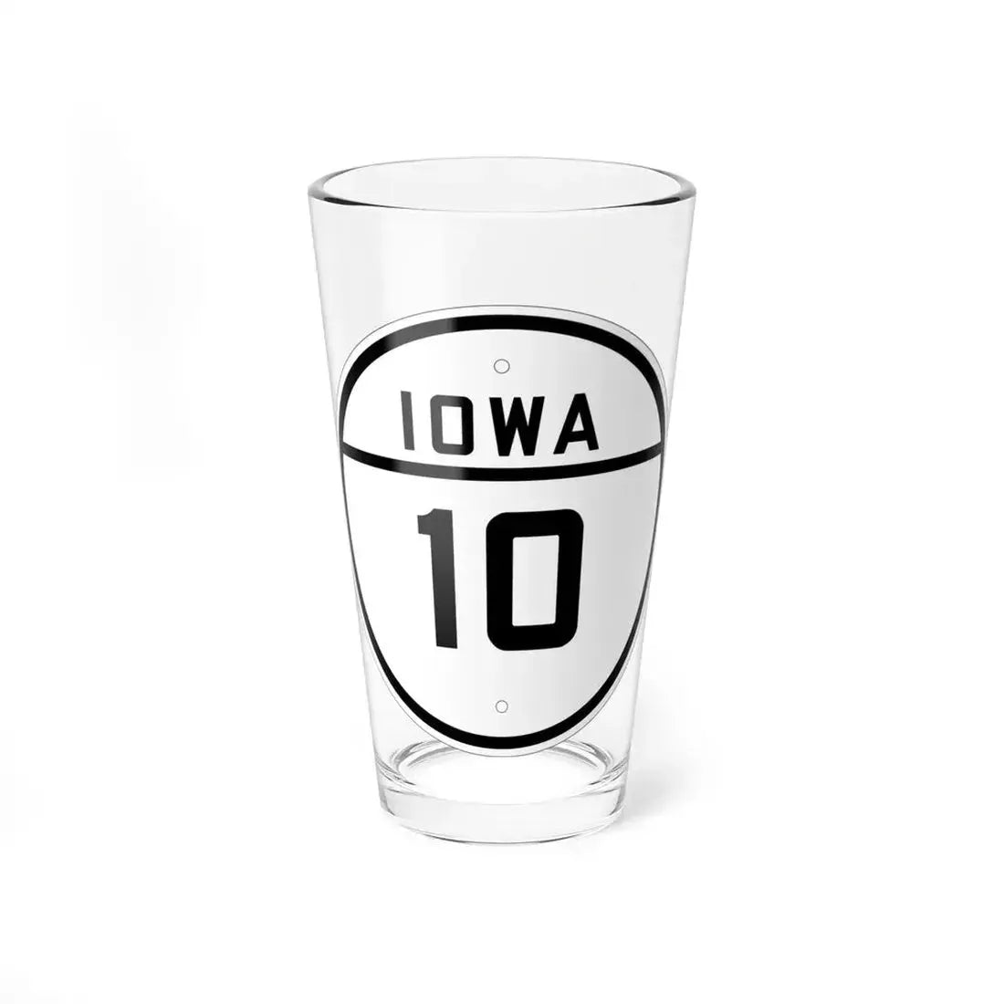 Iowa 10 1926 (Iowa) (Road Sign) Pint Glass 16oz 16oz - Go Mug Yourself