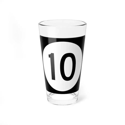 Iowa 10 (Iowa) (Road Sign) Pint Glass 16oz 16oz - Go Mug Yourself