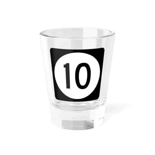 Iowa 10 (Iowa) (Road Sign) Shot Glass 1.5oz 1.5oz - Go Mug Yourself