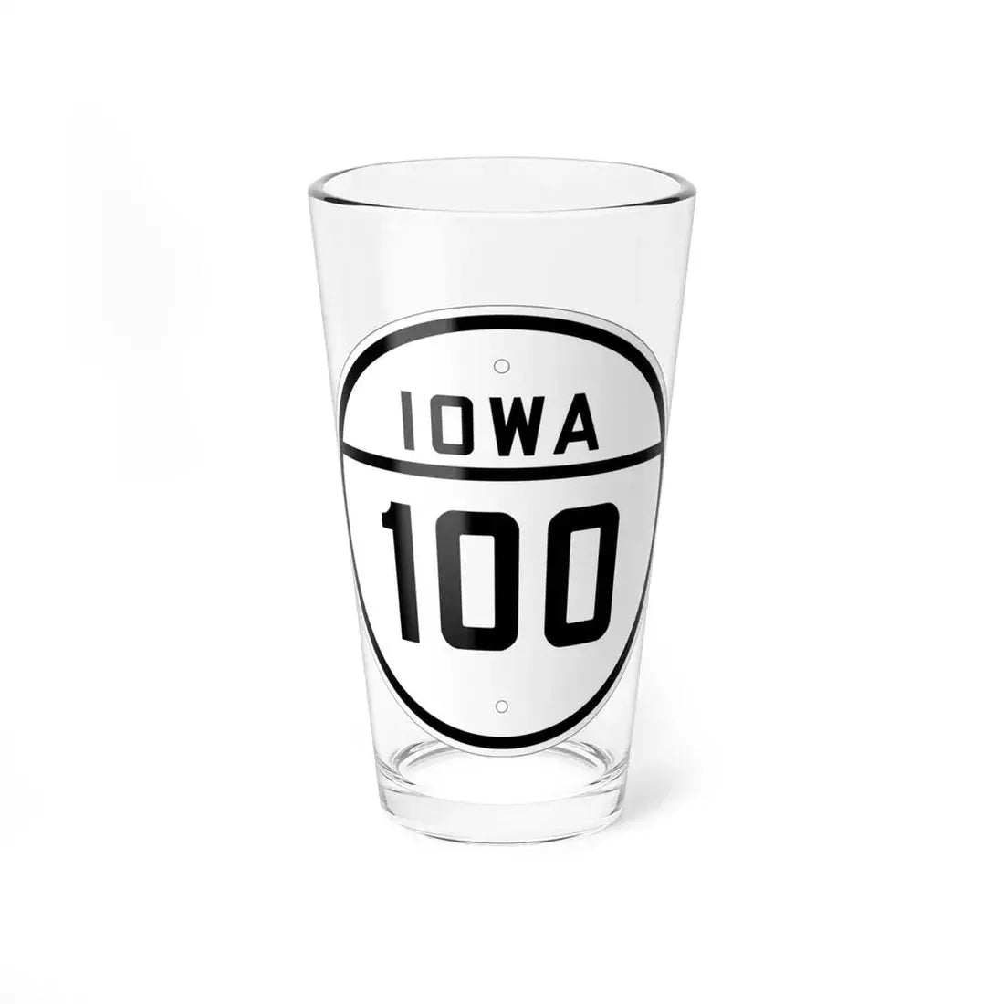 Iowa 100 1926 (Iowa) (Road Sign) Pint Glss 16oz 16oz - Go Mug Yourself