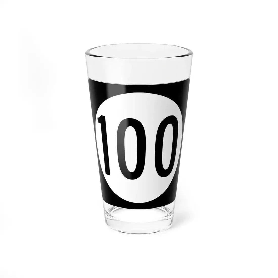 Iowa 100 (Iowa) (Road Sign) Pint Glass 16oz 16oz - Go Mug Yourself