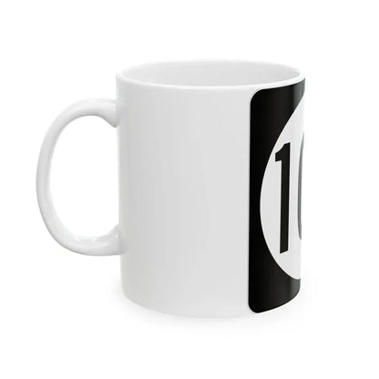 Iowa 100 (Iowa) (Road Sign) White Coffee Mug - Go Mug Yourself