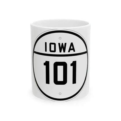 Iowa 101 1926 (Iowa) (Road Sign) White Coffee Mug 11oz - Go Mug Yourself