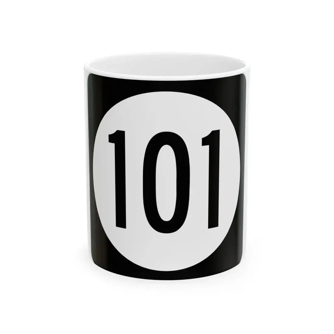 Iowa 101 (Iowa) (Road Sign) White Coffee Mug 11oz - Go Mug Yourself