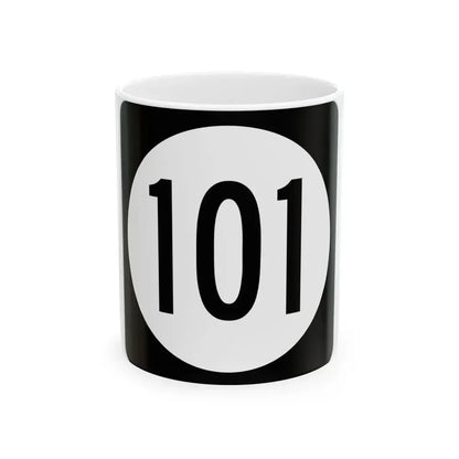 Iowa 101 (Iowa) (Road Sign) White Coffee Mug 11oz - Go Mug Yourself