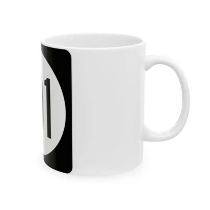 Iowa 101 (Iowa) (Road Sign) White Coffee Mug - Go Mug Yourself