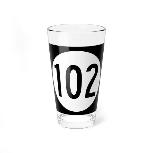 Iowa 102 (Iowa) (Road Sign) Pint Glss 16oz 16oz - Go Mug Yourself