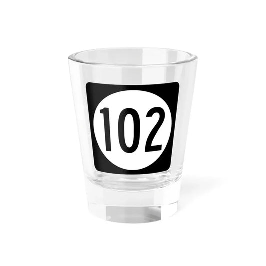Iowa 102 (Iowa) (Road Sign) Shot Glass 1.5oz 1.5oz - Go Mug Yourself