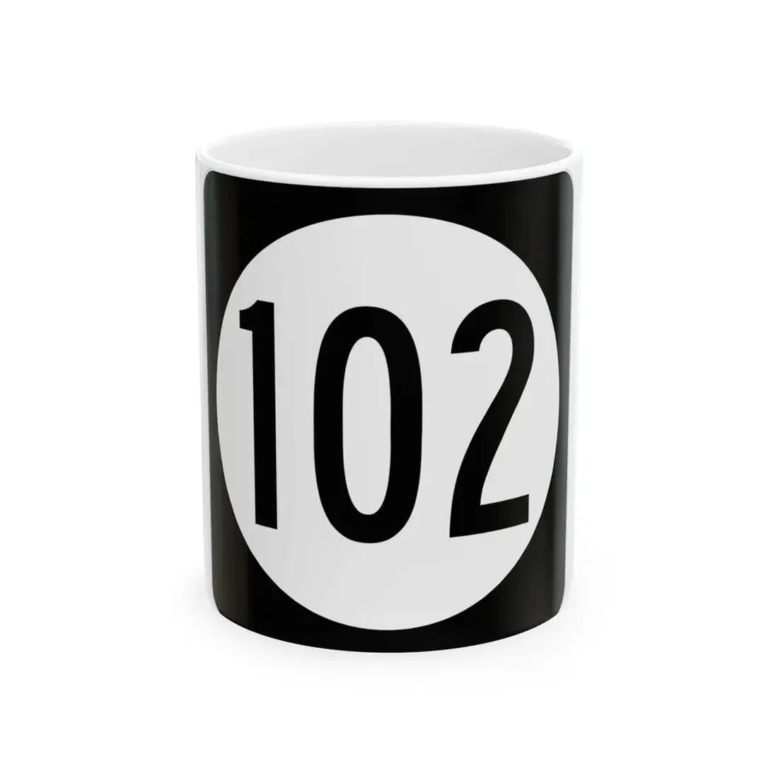 Iowa 102 (Iowa) (Road Sign) White Coffee Mug 11oz - Go Mug Yourself
