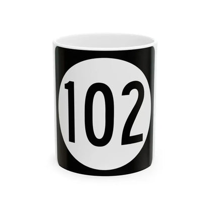 Iowa 102 (Iowa) (Road Sign) White Coffee Mug 11oz - Go Mug Yourself