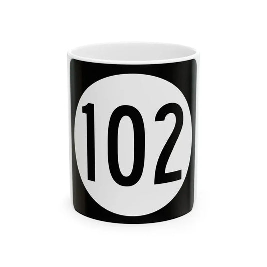 Iowa 102 (Iowa) (Road Sign) White Coffee Mug 11oz - Go Mug Yourself