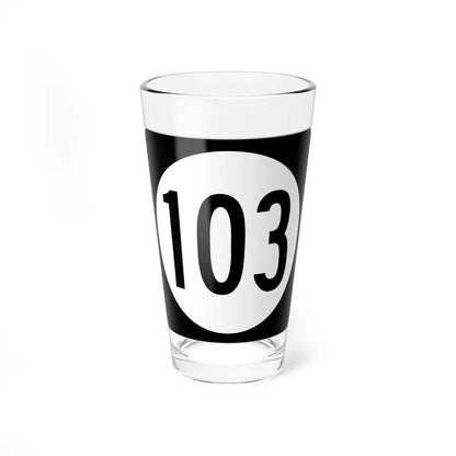 Iowa 103 (Iowa) (Road Sign) Pint Glss 16oz 16oz - Go Mug Yourself