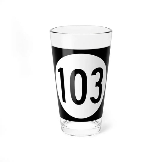 Iowa 103 (Iowa) (Road Sign) Pint Glss 16oz 16oz - Go Mug Yourself