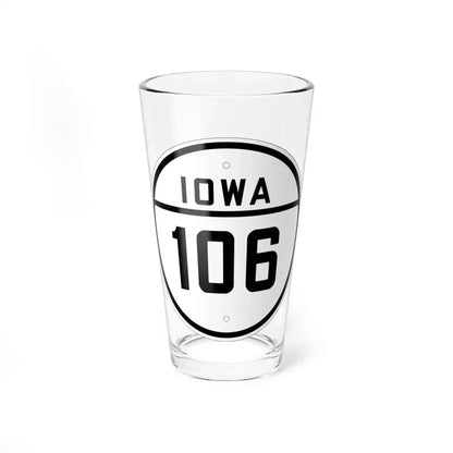 Iowa 106 1926 (Iowa) (Road Sign) Pint Glass 16oz 16oz - Go Mug Yourself