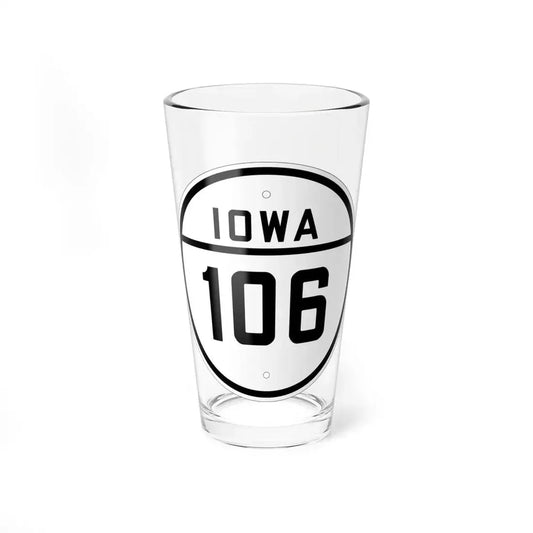 Iowa 106 1926 (Iowa) (Road Sign) Pint Glss 16oz 16oz - Go Mug Yourself