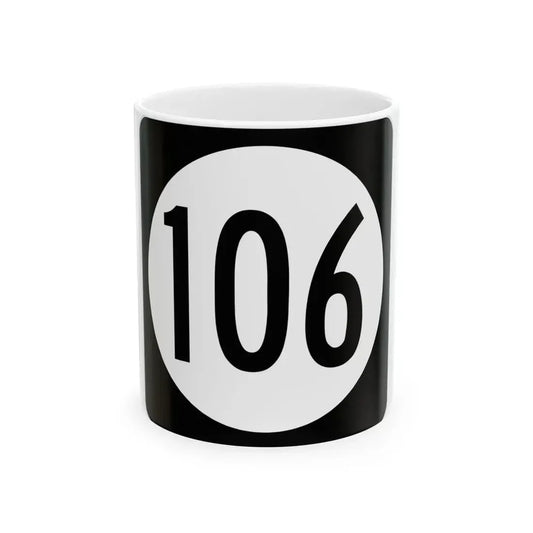 Iowa 106 (Iowa) (Road Sign) White Coffee Mug 11oz - Go Mug Yourself