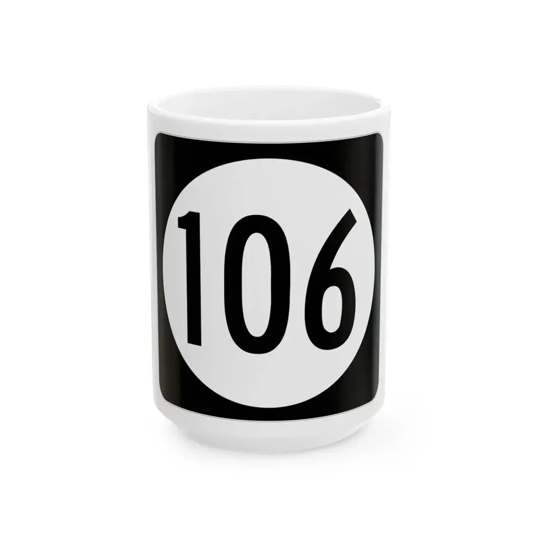 Iowa 106 (Iowa) (Road Sign) White Coffee Mug 15oz - Go Mug Yourself