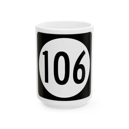Iowa 106 (Iowa) (Road Sign) White Coffee Mug 15oz - Go Mug Yourself