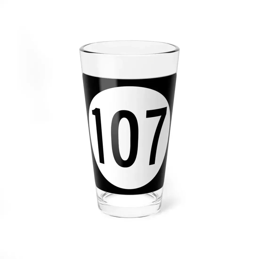 Iowa 107 (Iowa) (Road Sign) Pint Glass 16oz 16oz - Go Mug Yourself