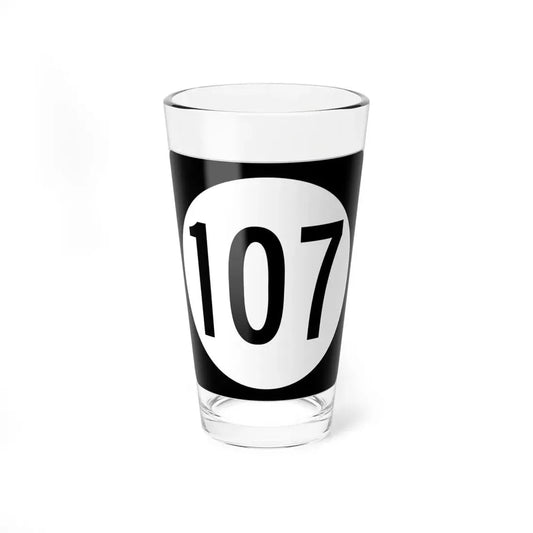 Iowa 107 (Iowa) (Road Sign) Pint Glss 16oz 16oz - Go Mug Yourself