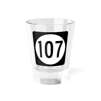 Iowa 107 (Iowa) (Road Sign) Shot Glass 1.5oz 1.5oz - Go Mug Yourself