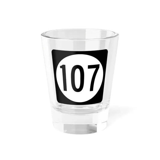 Iowa 107 (Iowa) (Road Sign) Shot Glass 1.5oz 1.5oz - Go Mug Yourself