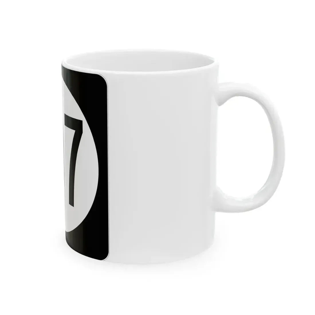 Iowa 107 (Iowa) (Road Sign) White Coffee Mug - Go Mug Yourself