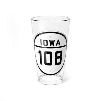 Iowa 108 1926 (Iowa) (Road Sign) Pint Glass 16oz 16oz - Go Mug Yourself