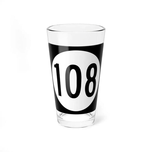 Iowa 108 (Iowa) (Road Sign) Pint Glss 16oz 16oz - Go Mug Yourself