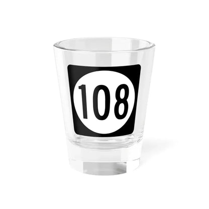 Iowa 108 (Iowa) (Road Sign) Shot Glass 1.5oz 1.5oz - Go Mug Yourself