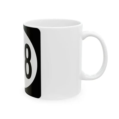 Iowa 108 (Iowa) (Road Sign) White Coffee Mug - Go Mug Yourself