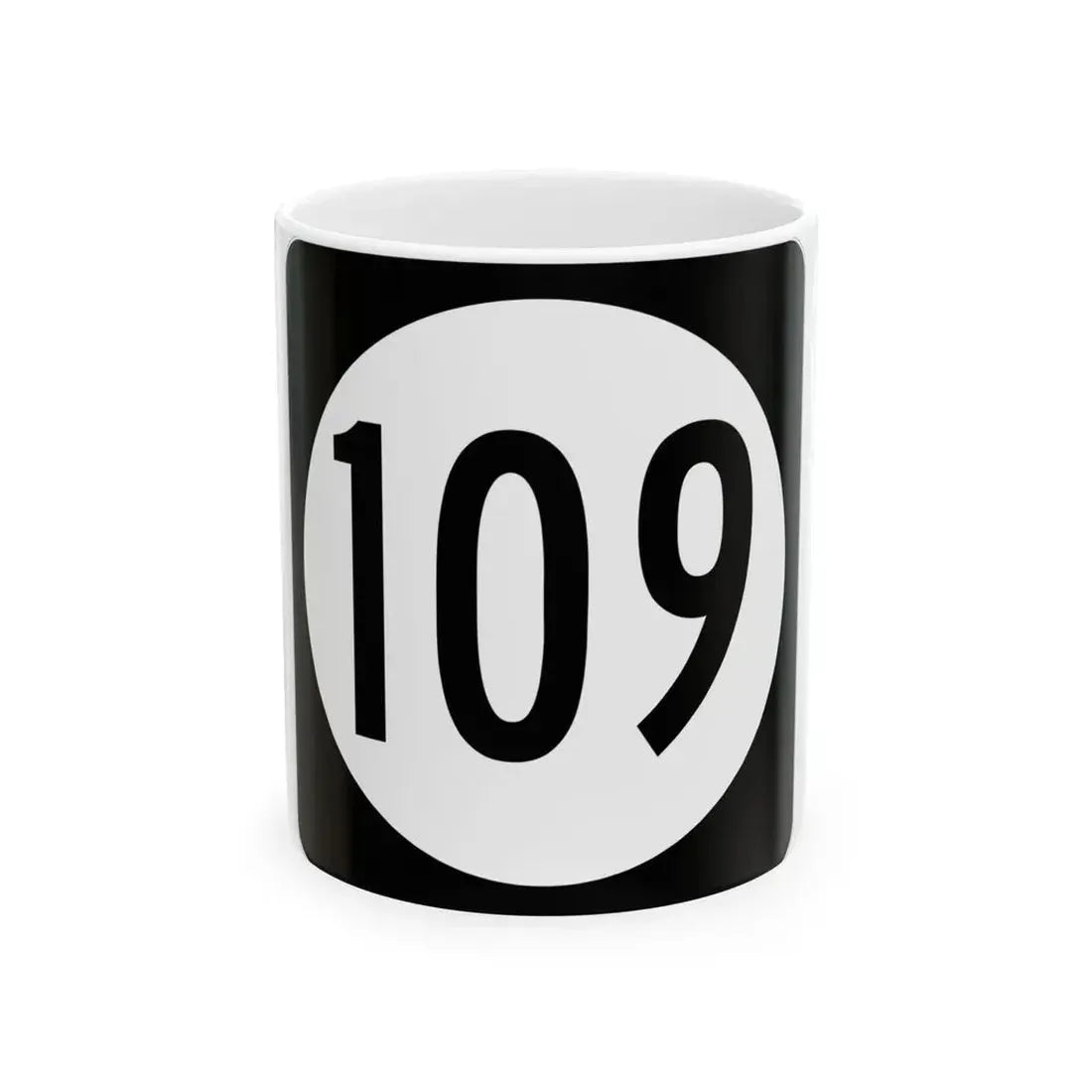 Iowa 109 (Iowa) (Road Sign) White Coffee Mug 11oz - Go Mug Yourself