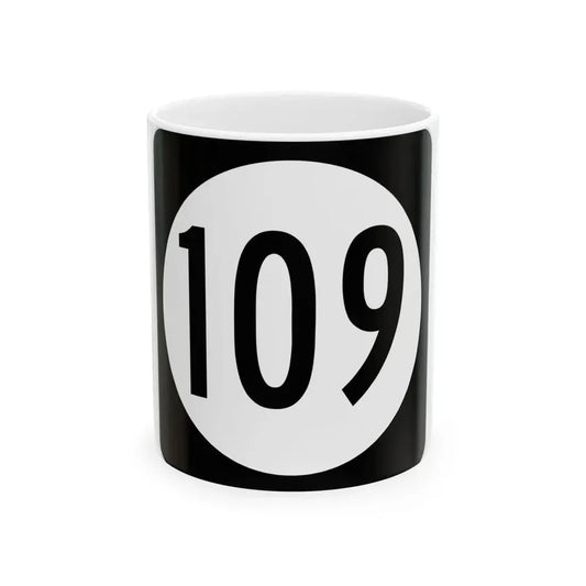 Iowa 109 (Iowa) (Road Sign) White Coffee Mug 11oz - Go Mug Yourself