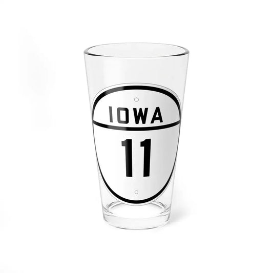 Iowa 11 1926 (Iowa) (Road Sign) Pint Glss 16oz 16oz - Go Mug Yourself