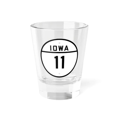 Iowa 11 1926 (Iowa) (Road Sign) Shot Glass 1.5oz 1.5oz - Go Mug Yourself